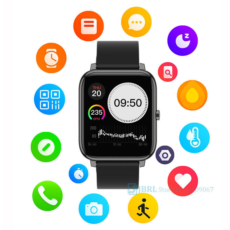全觸控智能手錶男士女士智能手錶適用於 Android IOS 健身追踪器電子智能時鐘運動防水智能手錶