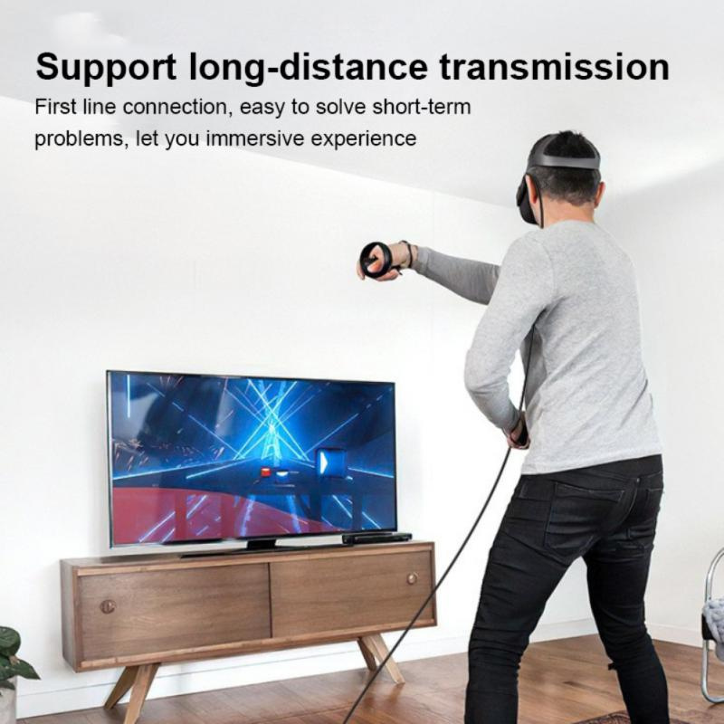 適用於 Oculus Quest 2 Link 電纜 3 5M USB 3.0 快速充電電纜 適用於 Quest2 VR 數據傳輸快速充電 VR 耳機配件