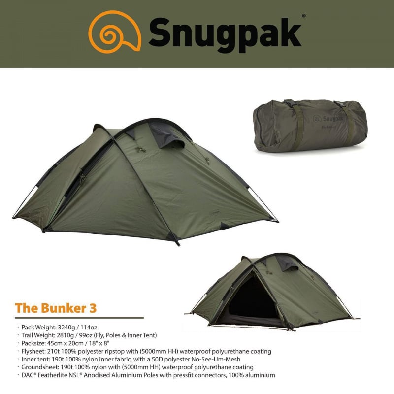Snugpak Bunker 3 Tent 三人輕量帳篷 Campzone Outdoor