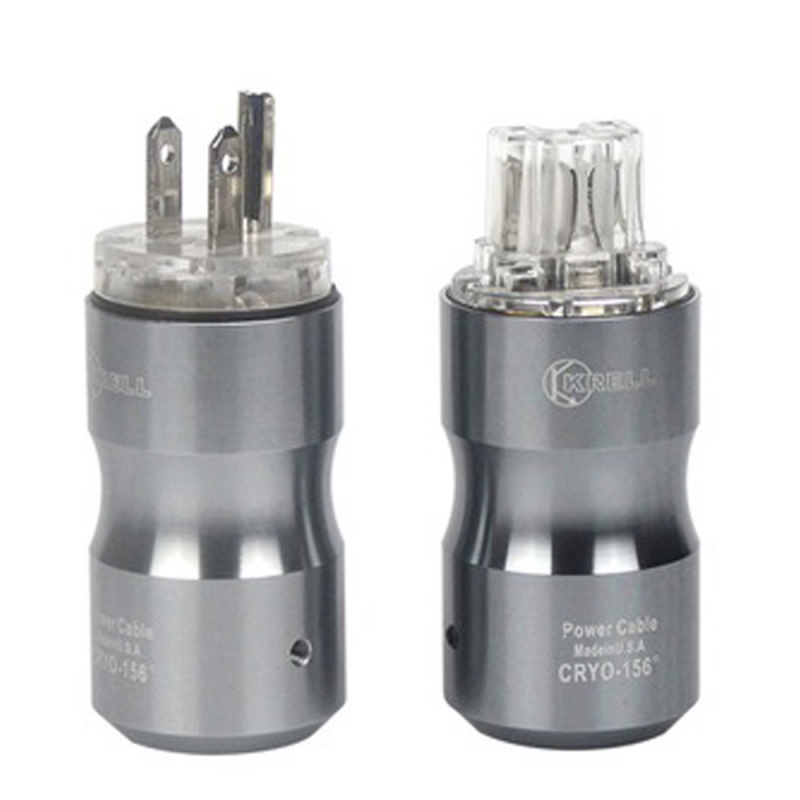 Hifi Krell 透明 CRYO 156 美國電源插頭連接器 IEC 插頭，用於 DIY 音頻電源線鍍金或鍍銀 支持電子消費券