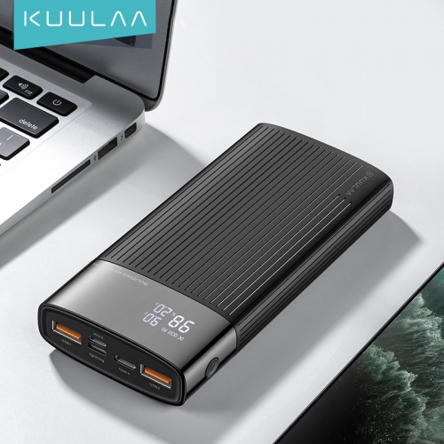 KUULAA 20000mAh 移動電源 USB C PD 快速充電器 Quick Charge 3.0 適用於 iPhone 11 小米 mi 10 移動電源的便攜式外接電池