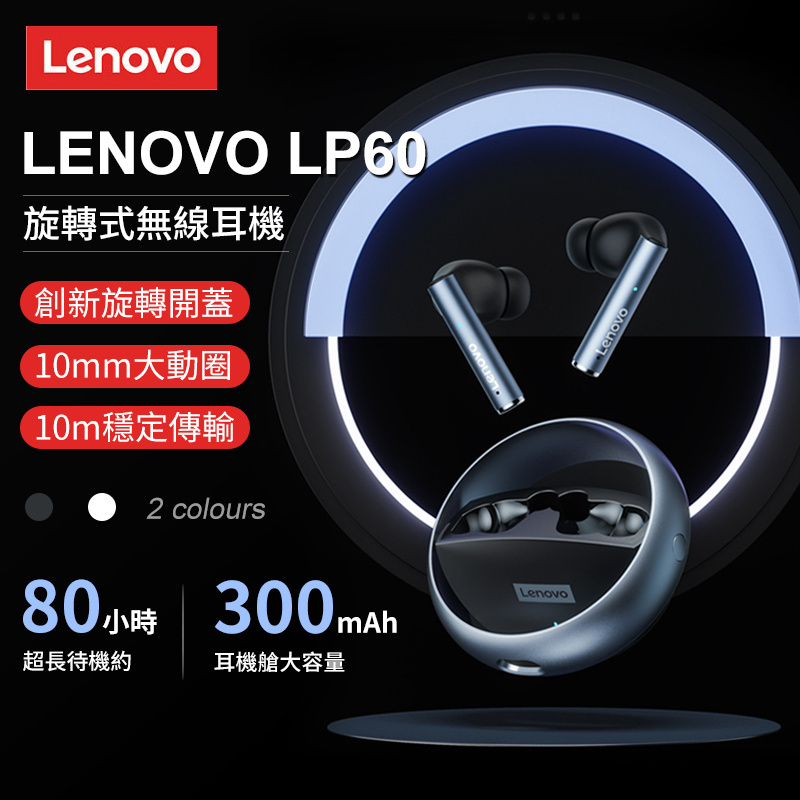 Lenovo Thinkplus 旋轉式真無線藍牙耳機 LP60 