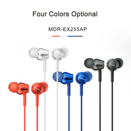 Sony MDR-EX255AP 立體聲入耳式線控功能耳機 [4色]