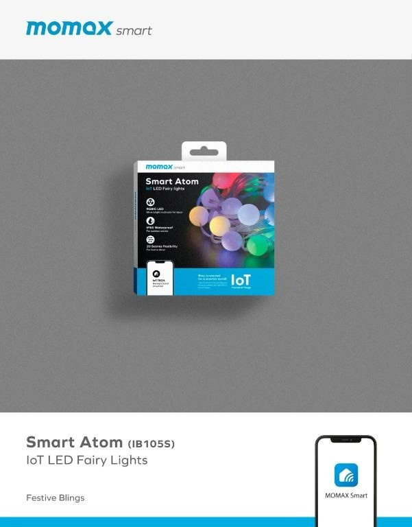 Momax Smart Atom IoT  IB10SW 智能幻彩圓球燈串