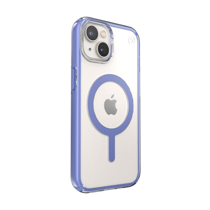 Speck iPhone 14 | Presidio Perfect-Clear Geo with MagSafe | Grounded Purple