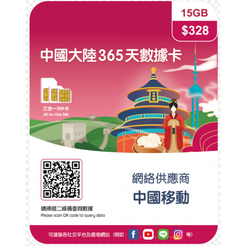China 中國 365 Days 4G LTE 數據卡