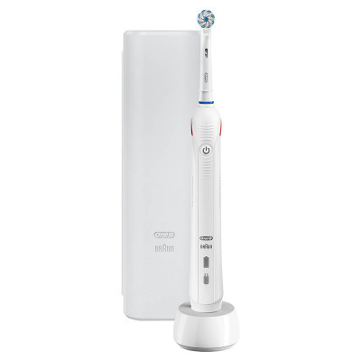 Oral-B PRO 2 2500 充電式防敏感壓力感應電動牙刷+旅行盒 [白色]