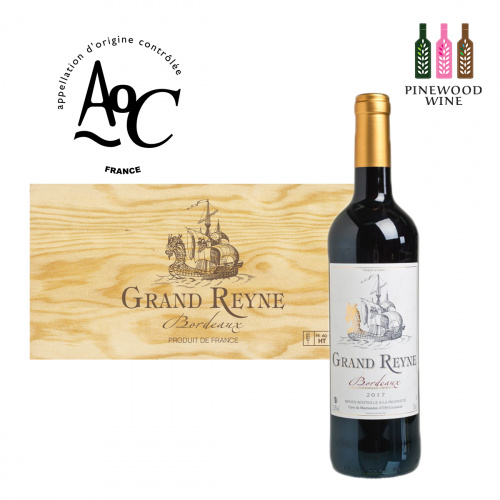 Grand Reyne [原木箱][兩箱裝] 法國波爾多金龍船紅酒- AOC Bordeaux 2019 750ML X 12