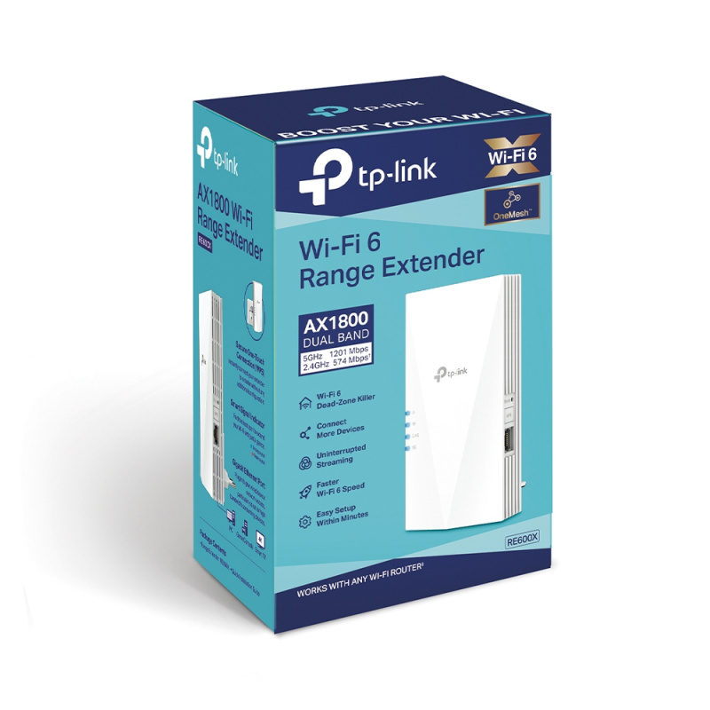 TP-Link RE600X AX1800 Wi-Fi 6 Wi-Fi 放大器/信號延伸器