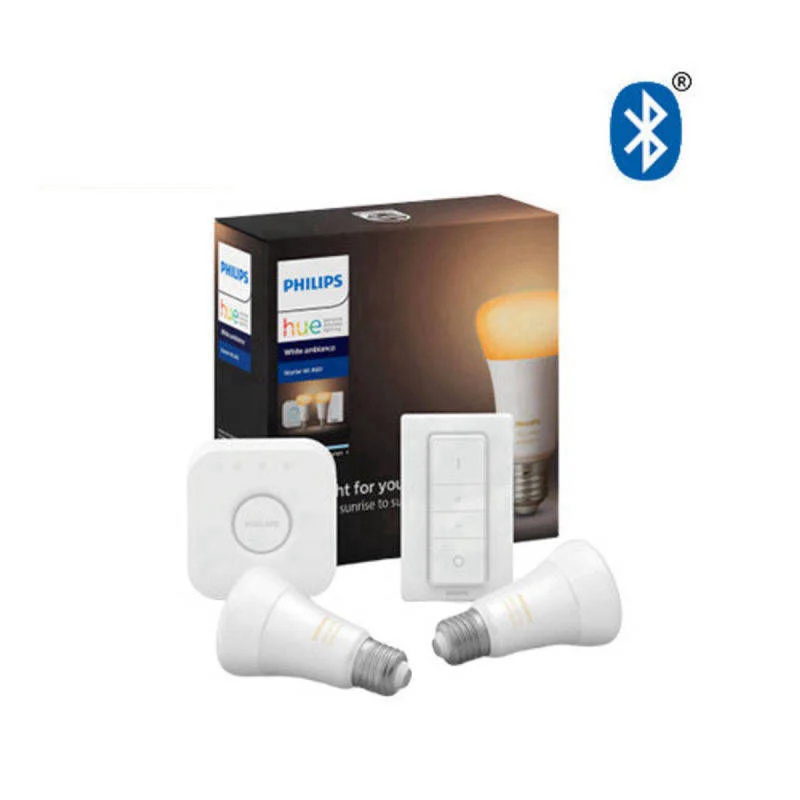 Philips Hue Bluetooth Blub Starter Kit A60 E27 (白光燈泡x2,燈制x1,橋接器x1) (白光)