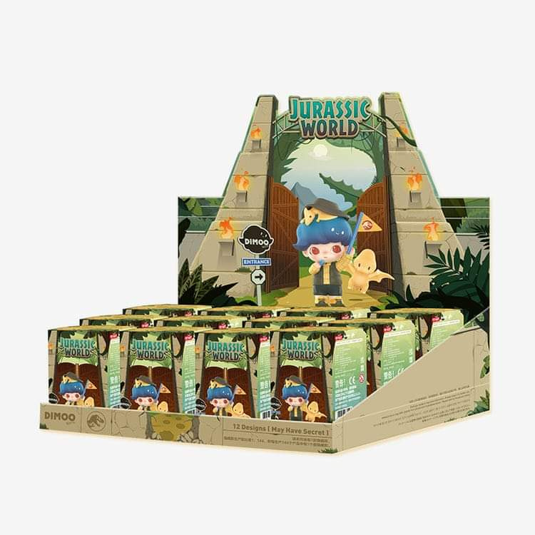 POP MART Dimoo Jurassic World 侏羅紀世界系列盲盒 (原盒12入)