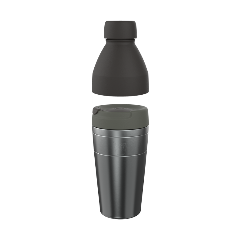 Keepcup Helix Kit Thermal 不銹鋼扭合保溫杯組合 L/16oz/454ml 水樽 22oz/660ml - 氮氣灰黑色