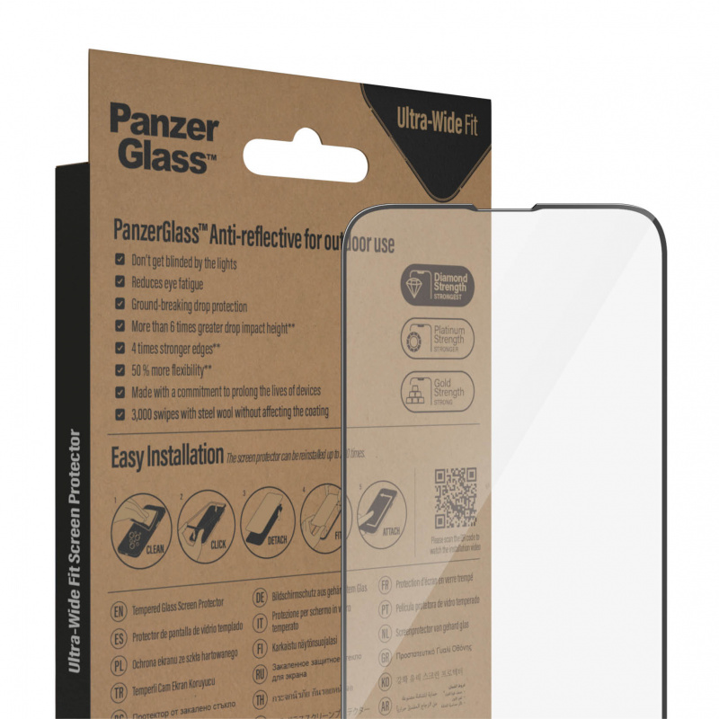 PanzerGlass-抗眩光玻璃屏幕保護貼適用於iPhone 14系列