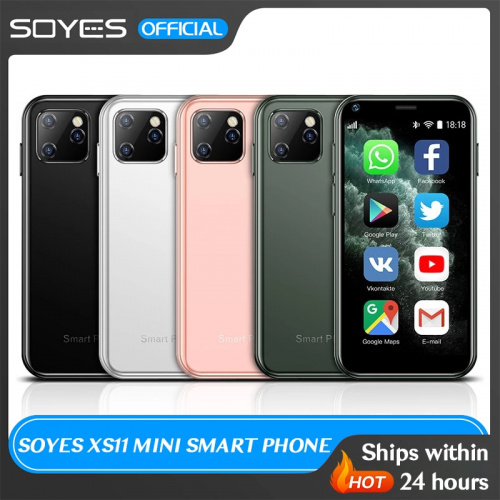 SOYES XS11 Super Mini Smartphone Android 1GB RAM 8GB ROM 2.5'' Quad Core Google Play Store 3G Cute Small Celular M