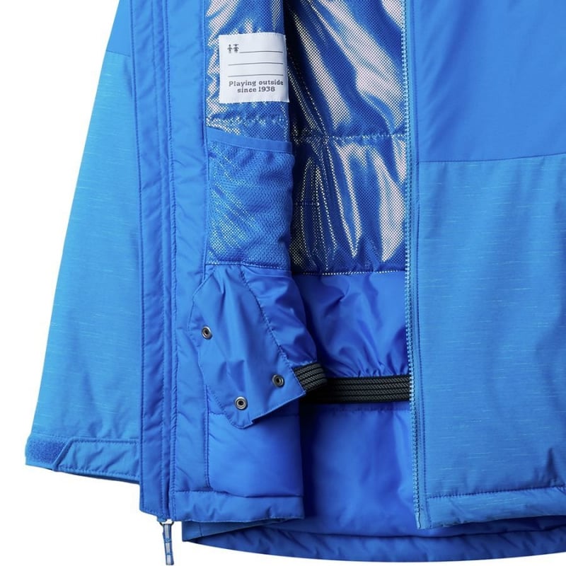 COLUMBIA - 男童奧米防水透氣科技乾爽型登山外套 - 藍色