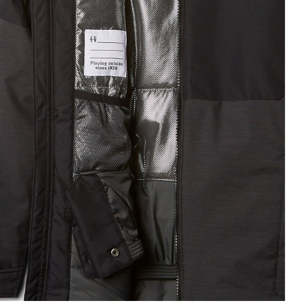 COLUMBIA - 男童奧米防水透氣科技乾爽型登山外套 -黑色