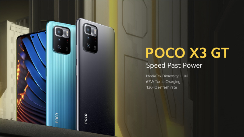 Poco X3 GT 5G 8+256GB 120Hz屏幕+杜比音效+6400萬相機 $1299 (香港行貨)