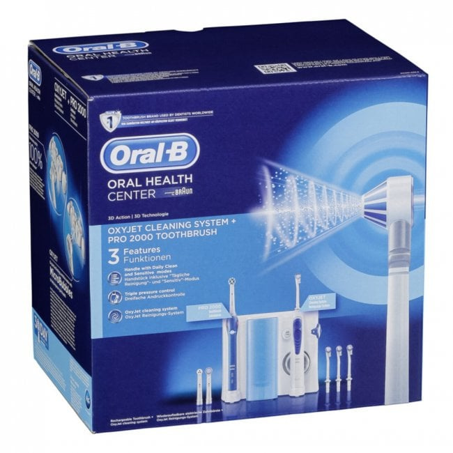 Braun Oral-B 高效活氧沖牙器+電動牙刷套裝 (MD20 OXYJET + Pro2000) 3支刷頭/4支噴咀。現金優惠價799