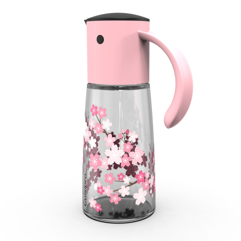 Cuisipro 自動開合玻璃油壺 300ml - 櫻花粉紅