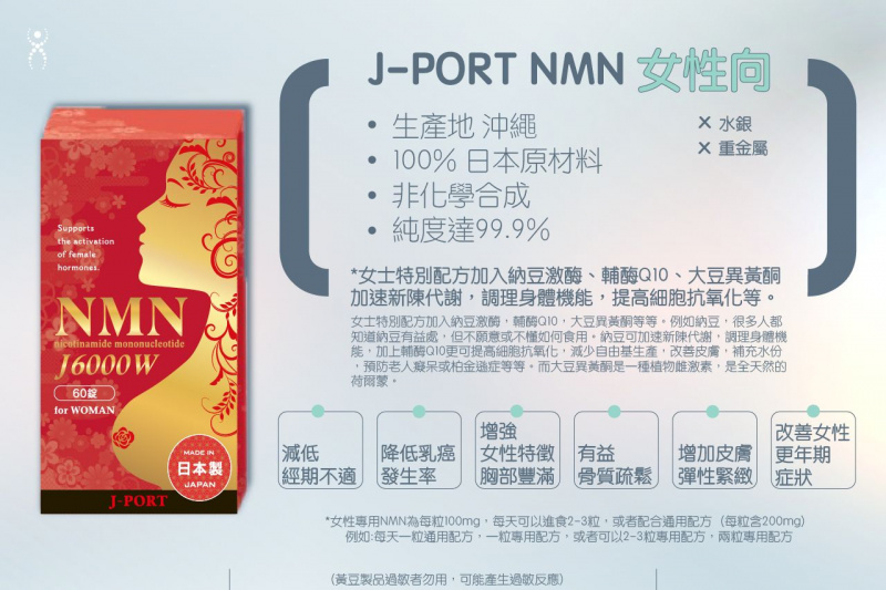 [預購] 日本J-Port株式會社 – 女仕專屬NMN [日本製造]