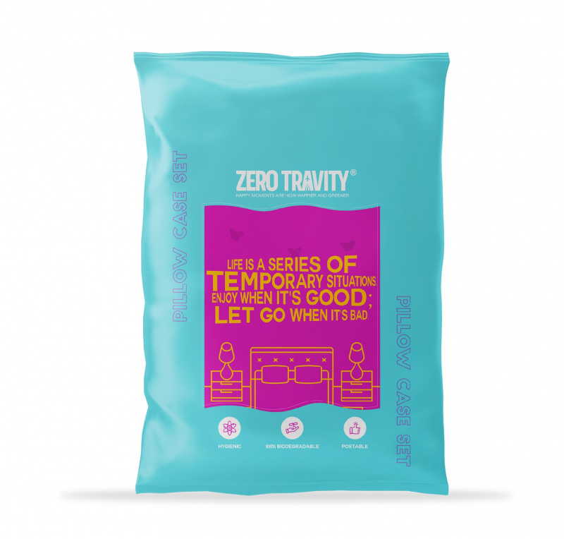 ZERO TRAVITY - 隨行式環保枕袋套裝 (枕頭套2個)