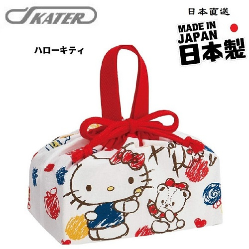 Skater-Sanrio Hello Kitty午餐抽繩袋/便當袋/飯盒袋/索繩袋(日本直送&日本製造)