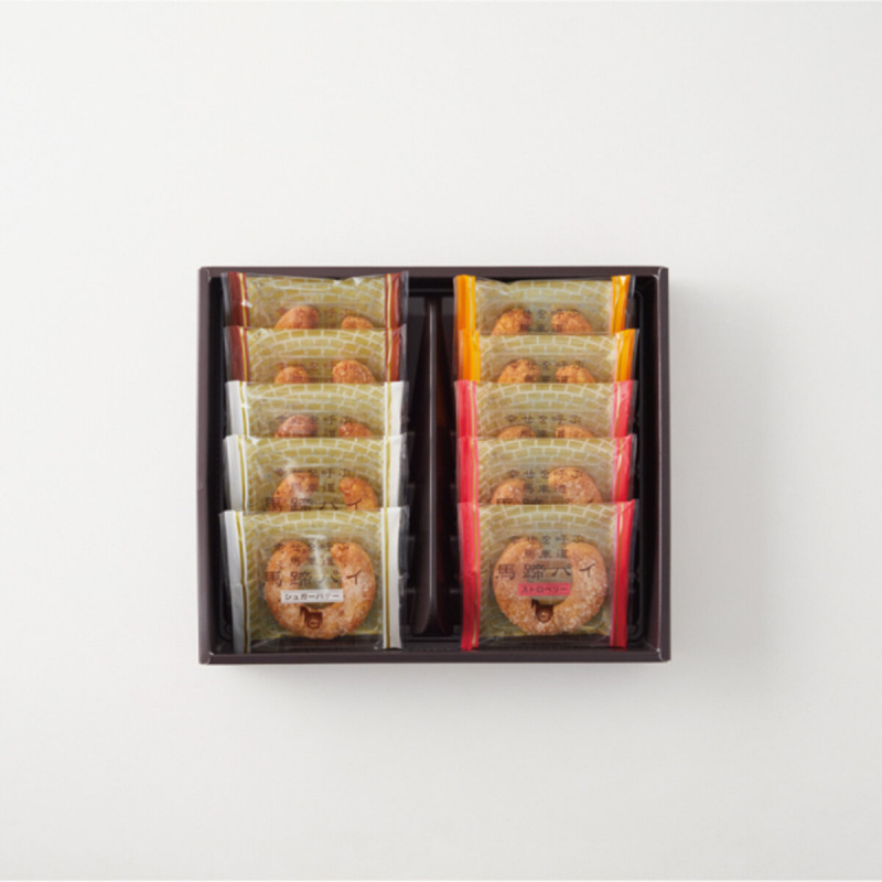 日本GV 横浜馬車道 經典馬蹄鐵形 雜錦牛油酥餅禮盒 (1盒10件)【市集世界 - 日本市集】
