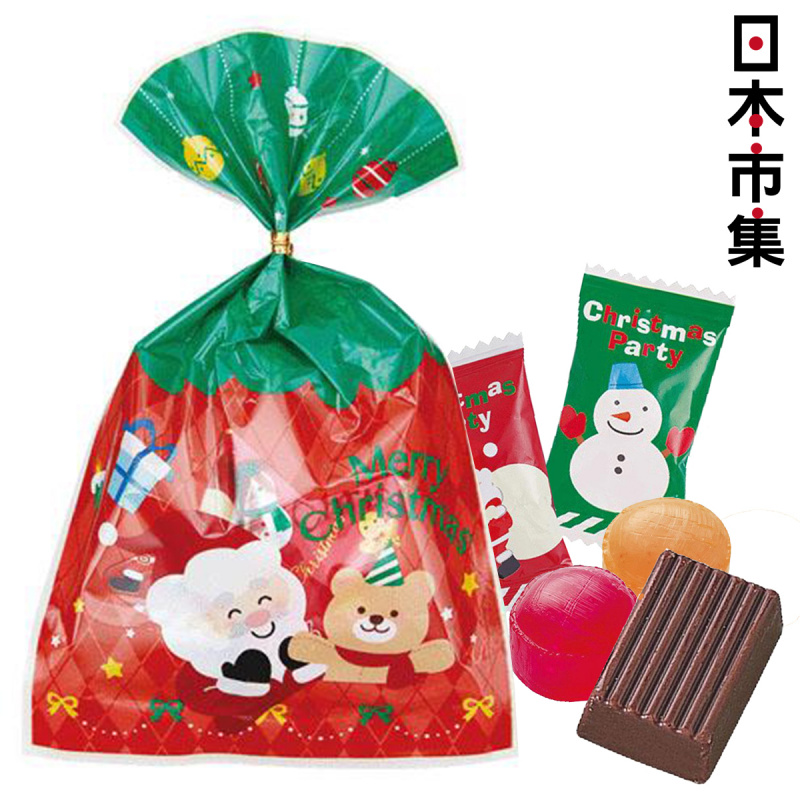 日本 芥川製菓 聖誕雜錦糖果零食小禮包 紅色 綿羊與小熊 (989)【市集世界 - 日本市集】