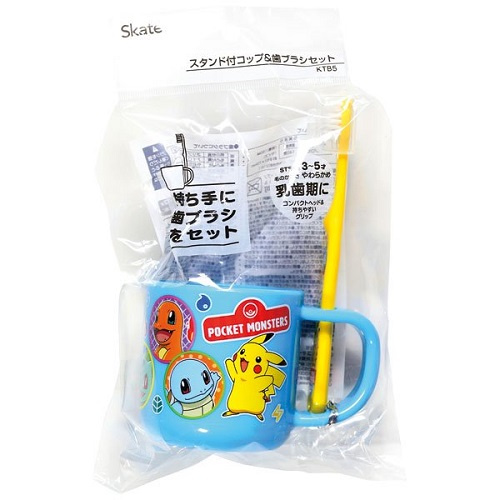 Skater-寵物小精靈/精靈寶可夢兒童3-5歲牙刷架漱口杯連牙刷180ml-日本直送
