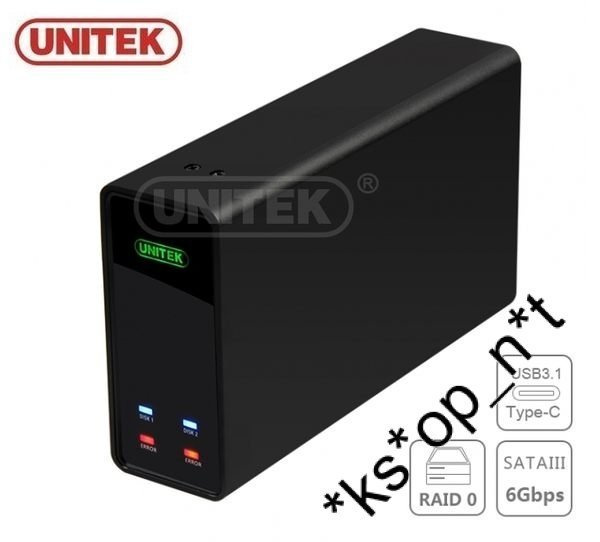 {MPower} Unitek Y-3364 USB 3.1 Type C Dual 2.5" HDD External Case SSD 外置 硬盤盒 ( Raid ) - 原裝行貨
