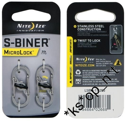 {MPower} Nite Ize LSBM S-Biner MicroLock 不銹鋼 爬山扣 登山扣 鎖匙扣 Key Chain - 原裝行貨