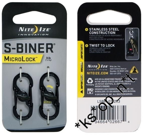 {MPower} Nite Ize LSBM S-Biner MicroLock 不銹鋼 爬山扣 登山扣 鎖匙扣 Key Chain - 原裝行貨
