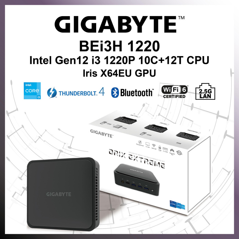 GIGABYTE BEi3H-1220 Mini PC