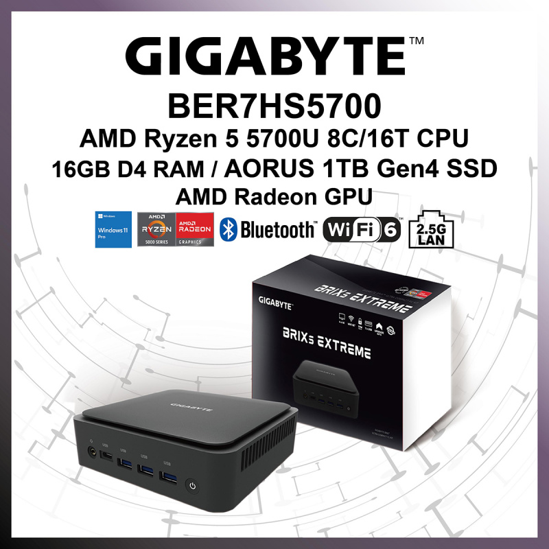 GIGABYTE - BER7HS5700 Mini PC