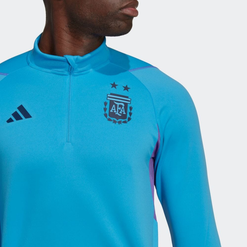 Adidas Argentina 阿根廷 2022-23 藍色1/4拉鏈長袖訓練球衣