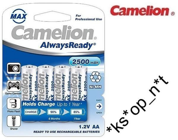 {MPower} Camelion 低放電 2A, AA Rechargeable Battery 充電池 ( 2500mAh ) 叉電 - 原裝行貨