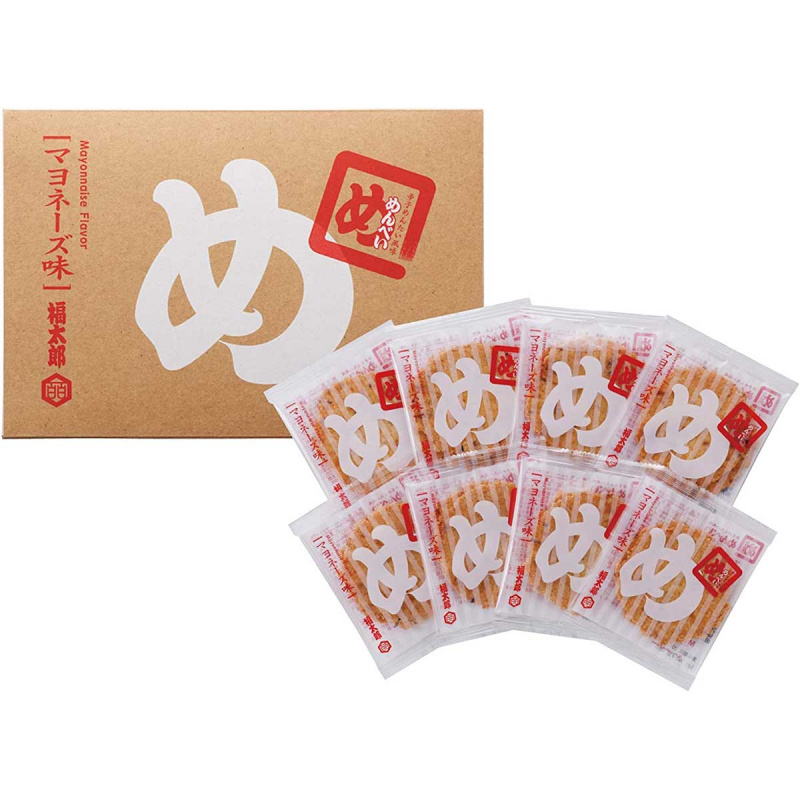 日本 福太郎《め》蛋黃醬香 明太子煎餅禮盒 (8袋)【市集世界 - 日本市集】