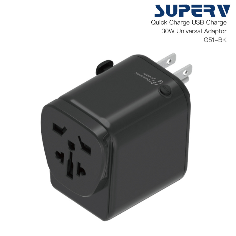 Superv 旅行電源轉換USB-PD 30W 快速充電 G51