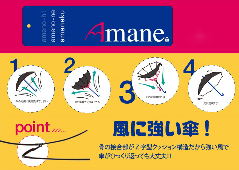 日本Amane極輕量折疊傘[碳纖維親骨]