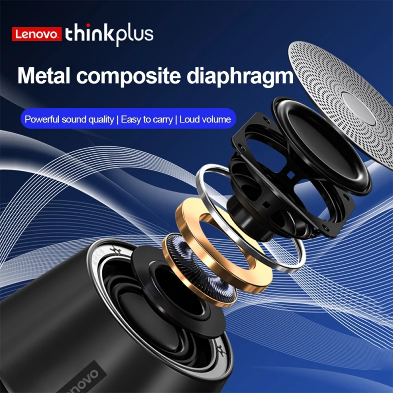 Lenovo K3Pro Portable Wireless Speaker BT 5.0 Mini Outdoor Loudspeaker Music Player with Microphone HiFi Stere