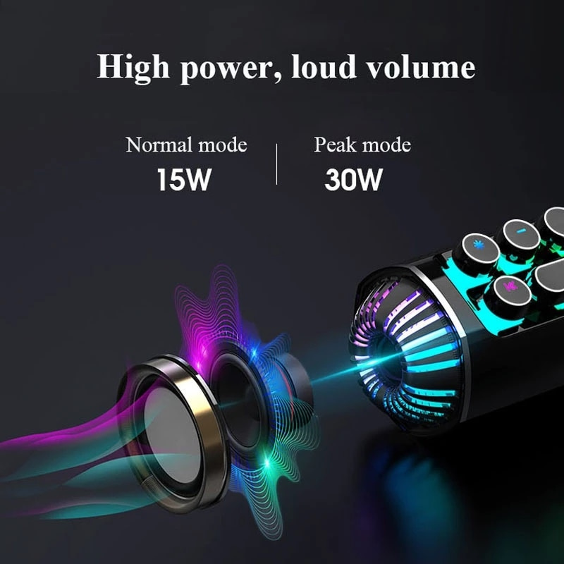 SOAIY SOAIY SH19s藍牙音箱大功率RGB遊戲音箱無線重低音音柱低音炮3D環繞條形音箱電腦音箱
