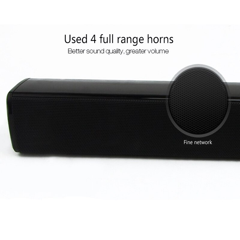 AMTERBEST 便攜式藍牙音箱無線 3D 立體聲條形音箱音樂電視德爾電腦 Altoparlanti 支持 3.5 毫米 TF USB