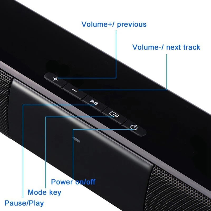 40W 藍牙音箱柱高功率便攜式音箱電視回音壁適用於電腦音樂中心立體聲音箱帶 TF AUX USB 收音機