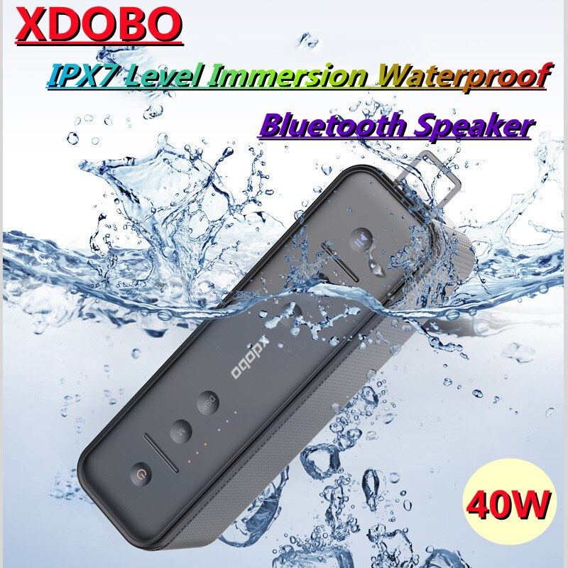 XDOBO 40W強力藍牙音箱IPX7防水便攜音柱6600mAh電池低音炮TWS 6D立體聲電腦音箱
