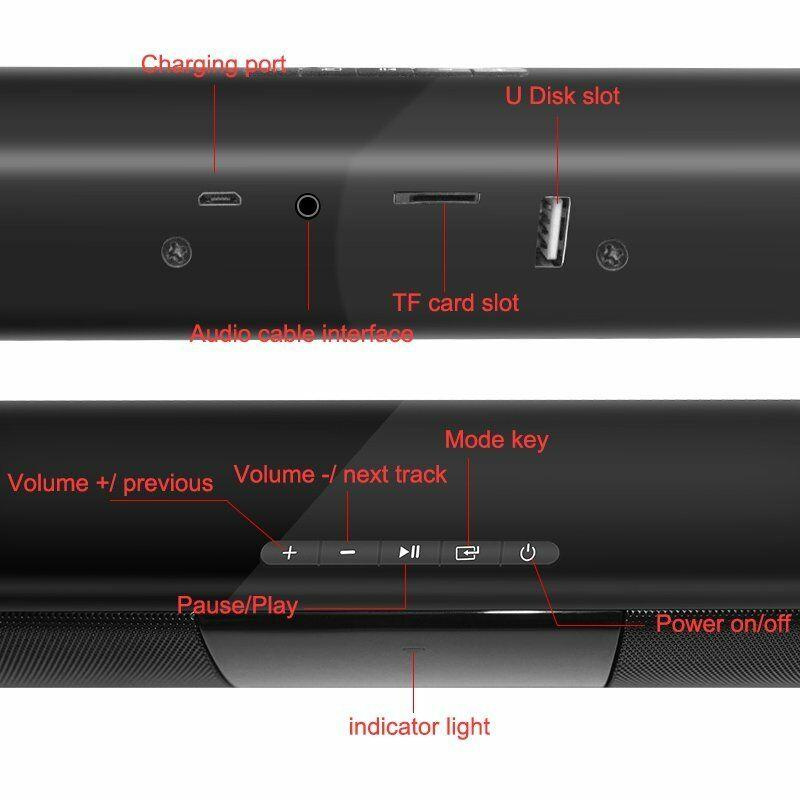 無線藍牙條形音箱系統電視家庭影院條形音箱低音炮遙控器適用於 PC Mac PS4 PS5 智能手機