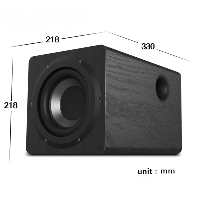 100W 木質高功率低音炮適用於 6.5 英寸家庭影院音箱系統 Soundbar 音頻迴聲畫廊電視電腦舞台揚聲器