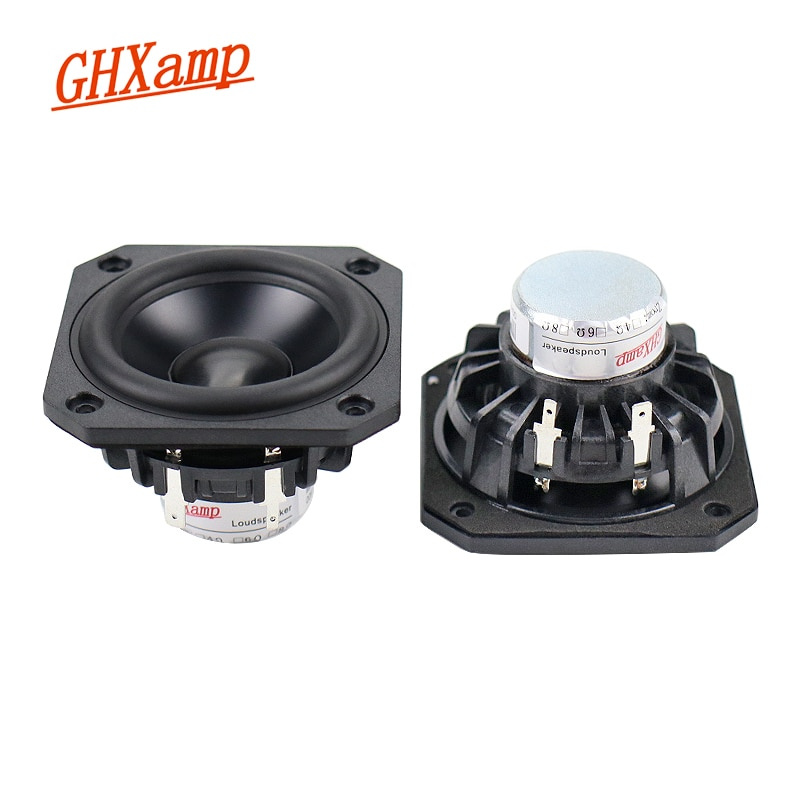 GHXAMP New Neodymium 3 Inch full range speaker 4ohm 25W HIFI Computer laptop Speakers Anodized Aluminum 2pcs