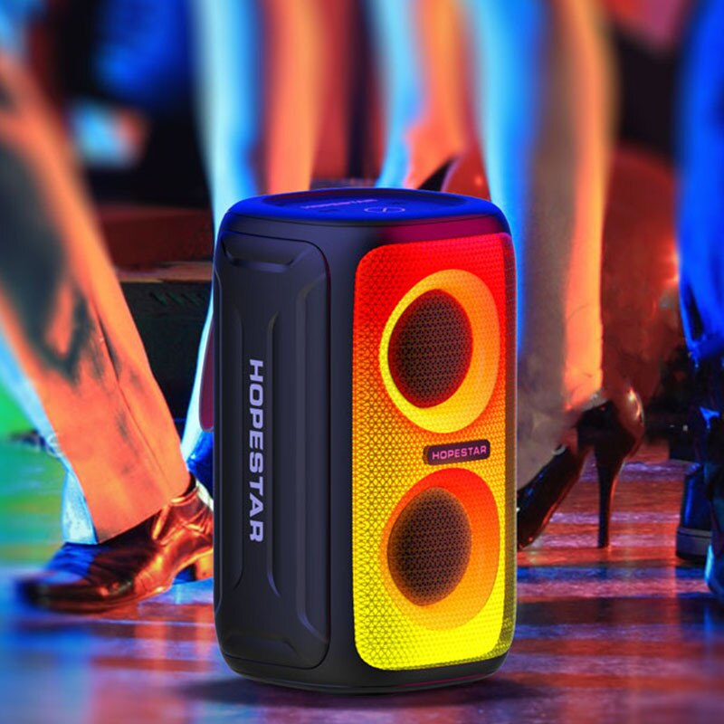 HOPESTAR Party110迷你無線藍牙音箱HiFI立體聲低音炮TWS台式家用電腦音響音箱LED燈