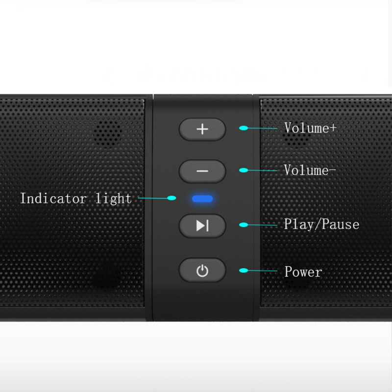 電視 Soundbar 無線藍牙音箱分離式音柱家庭影院低音炮帶 Fm 收音機 TF AUX 適用於電腦電視音箱
