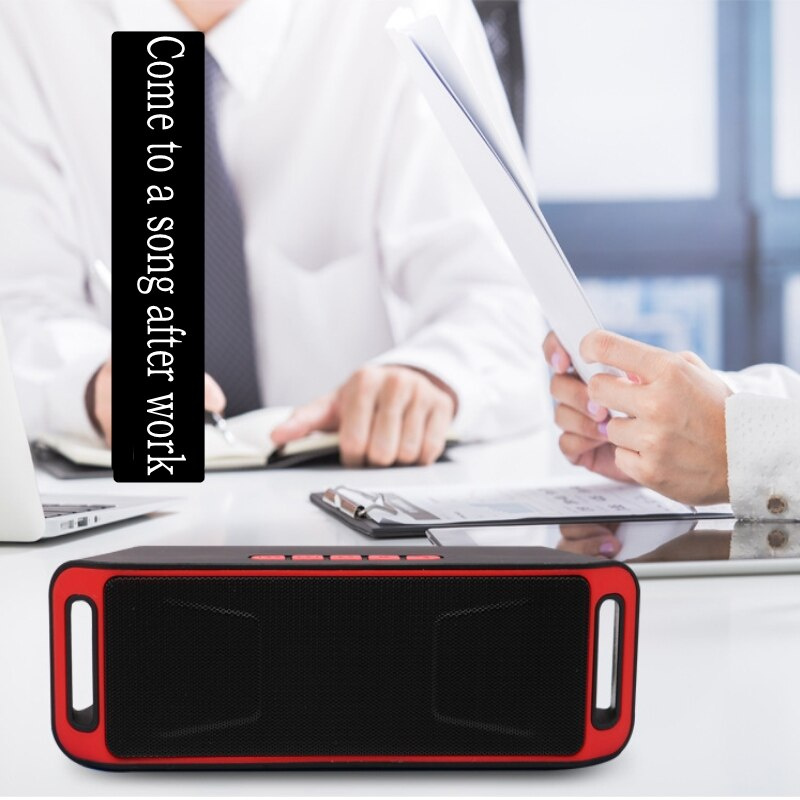 藍牙無線揚聲器低音炮 MP3 音樂便攜式音箱低音防水支持 TF 卡 USB 充電為 PC